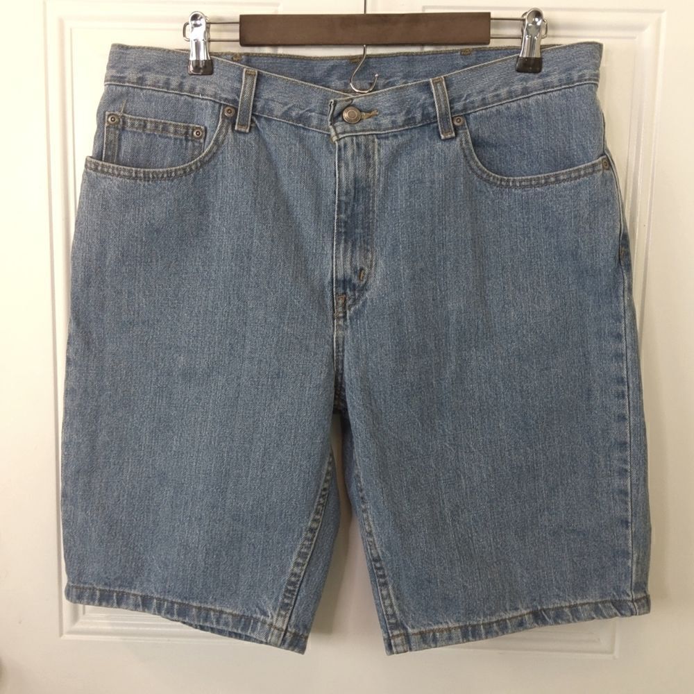 George blue light Stone wash five pocket shorts